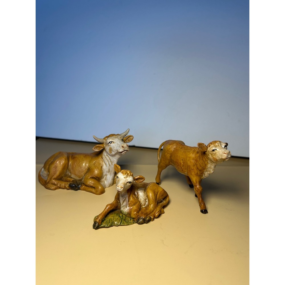 Fontanini Ox Family 3 Piece Set 51534 All Creatures Great and Small 5in Nativity